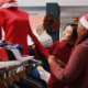 Person looking at christmas clothes